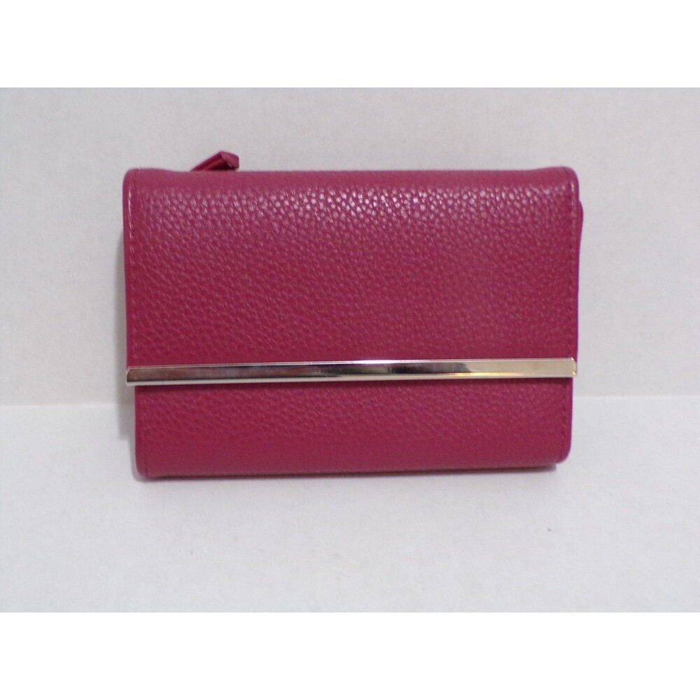 Safe Keeper‎ Maroon w/Silver Accents Wallet Credit Card Safe Keeper Snap Closure